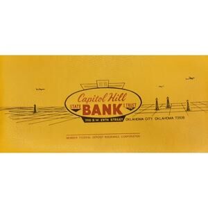 VTG Capital Hill State Bank & Trust Zippered Security Bank Money Deposit Bag